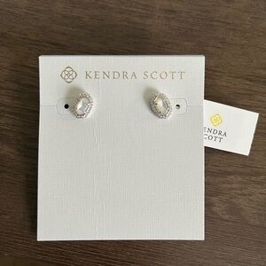 Kendra Scott Iridescent Silver Earrings